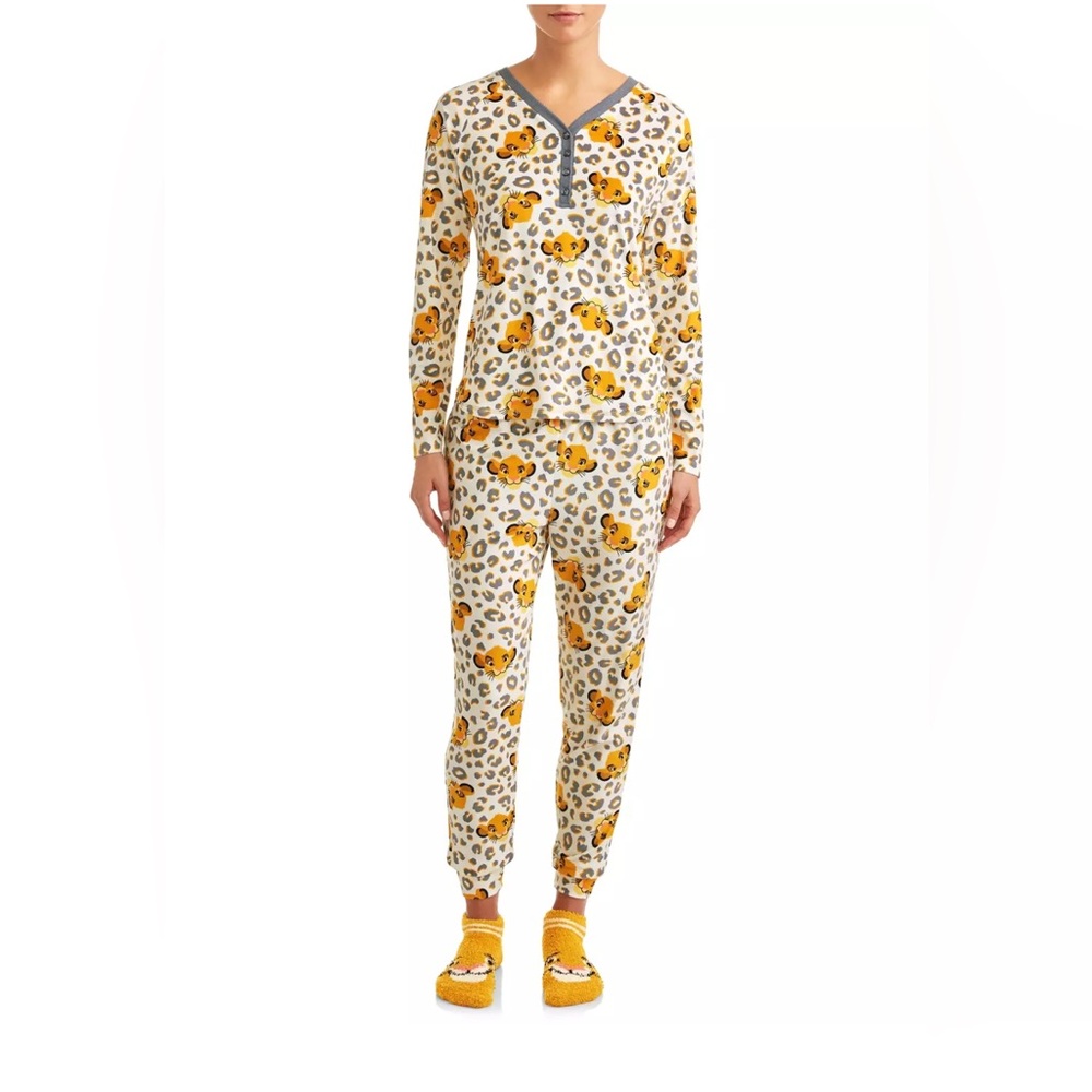 DISNEY Lion King Pajamas PLUS SIZE 3X Women's 3 Piece Set Socks Simba 20 NEW NWT